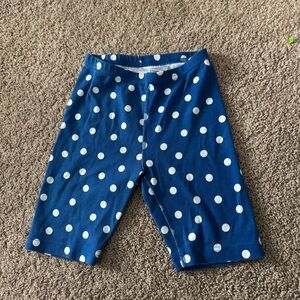 Hanna Andersson bike sz 6 7 120 blue polka dots shorts